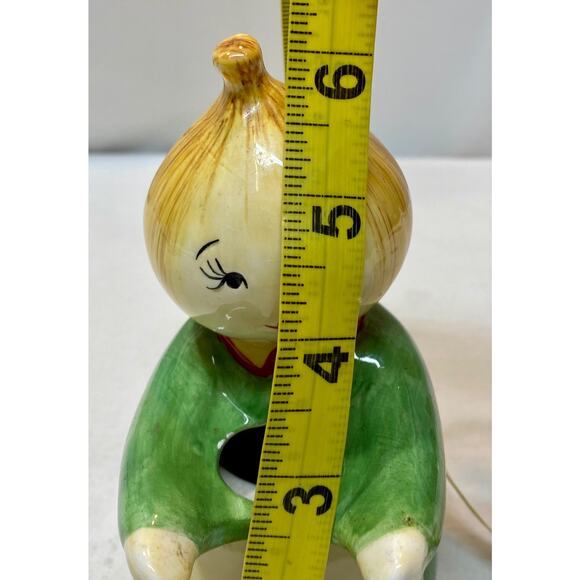 Vintage Kitschy Onion Head Girl measure spoon holder Seasons of Cannon Falls 6” - Picture 9 of 9